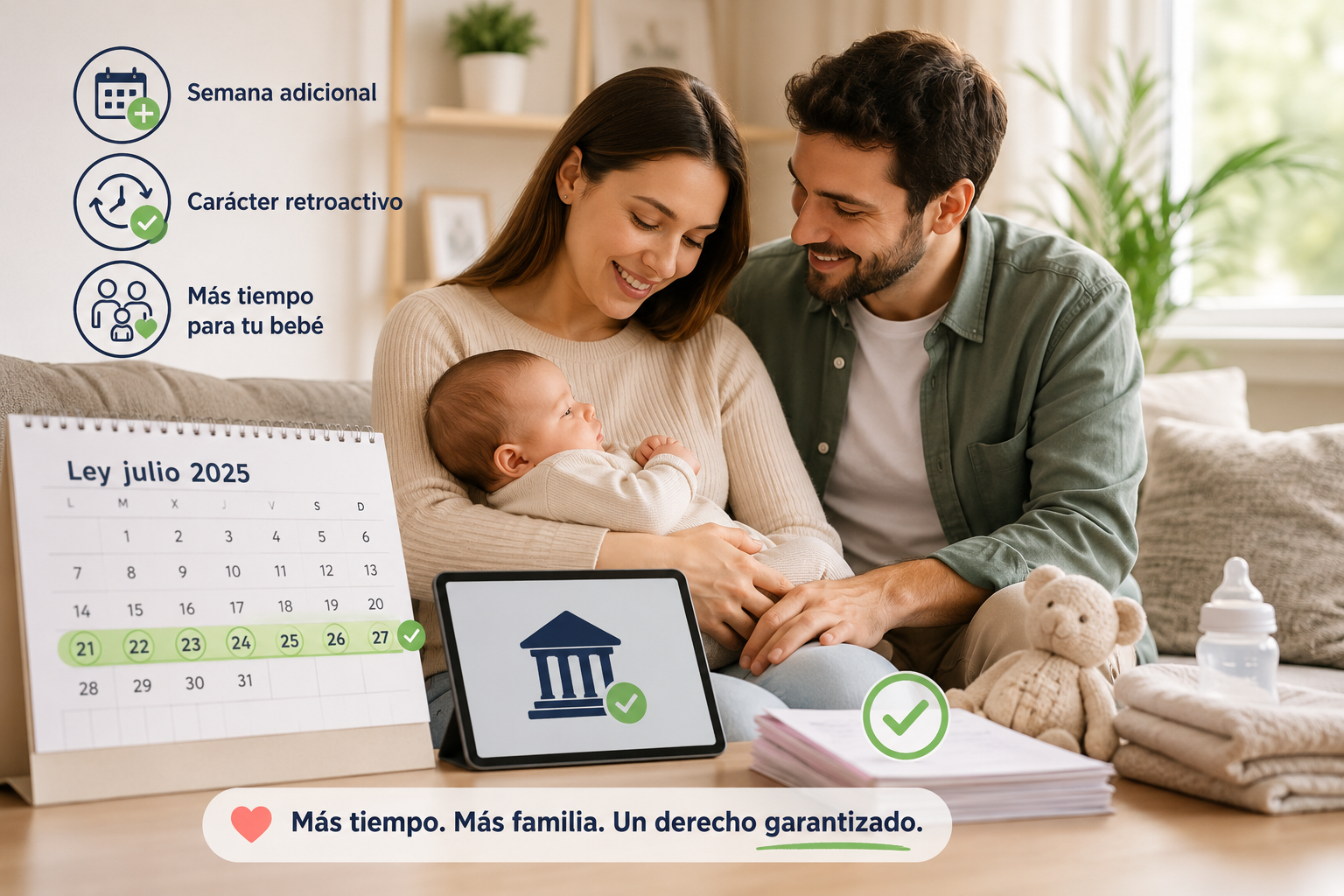 Las semanas adicionales retroactivas del permiso por nacimiento ganan aceptación: qué está pasando y cómo pedirlas bien