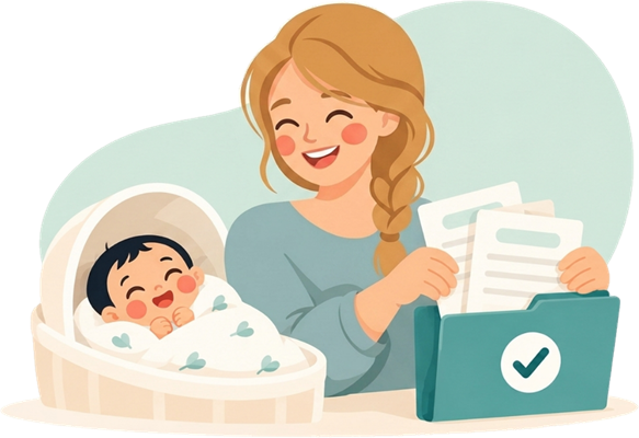 PACK Trámites de Nacimiento Bebé (Madres Solteras)